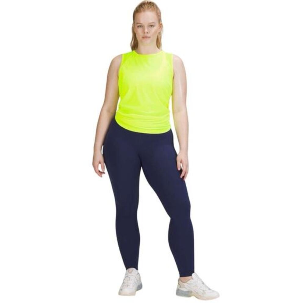 lululemon athletica Neon Yellow Open-Back Tank